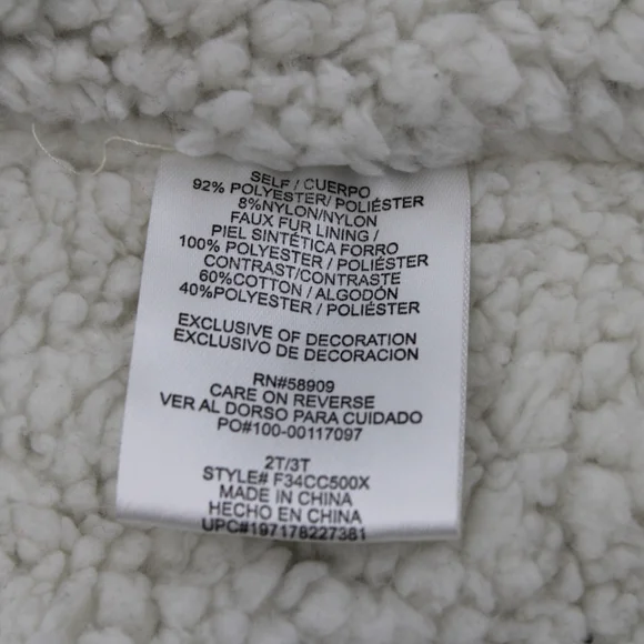 Copper Key Toddler Black Sherpa-Lined Jacket/Anorak, Gently Worn 2T-3T - Picture 8 of 8